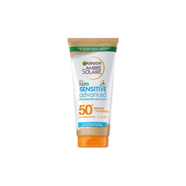 Garnier Ambre Solaire Sensitive Advanced Çocuk Hipoalerjenik Güneş Koruyucu Süt SPF50+ 175 Ml - 1