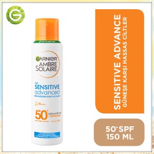 Garnier Ambre Solaire Sensitive Advanced Hipoalerjenik SPF50+ Güneş Koruyucu Sprey 150 Ml - 3