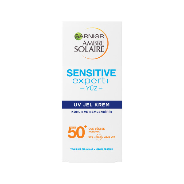 Garnier Ambre Solaire Sensitive Expert+ Güneşe Karşı Hassas Ciltler için SPF50+ Güneş Koruyucu Jel Krem 50 ml - 1