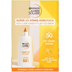 Garnier Ambre Solaire Super UV C Vitamini Koyu Leke Karşıtı Fluid Yüz Güneş Kremi SPF50+ 40 Ml - 5