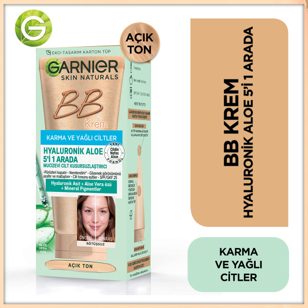 Garnier BB Krem Mucizevi Cilt Kusursuzlaştırıcı Açık Ton Yağlı ve Karma Ciltler 50 Ml - 4