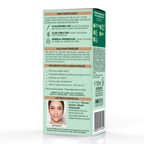 Garnier BB Krem Mucizevi Cilt Kusursuzlaştırıcı Orta Ton 50 Ml - 3