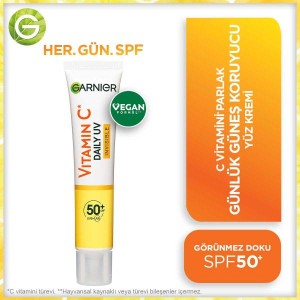 Garnier C Vitamini Parlak Günlük UV Korumalı Güneş Yüz Kremi Görünmez Doku SPF50+ 40 Ml - 5