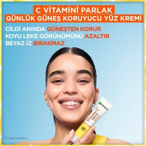 Garnier C Vitamini Parlak Günlük UV Korumalı Güneş Yüz Kremi Görünmez Doku SPF50+ 40 Ml - 7
