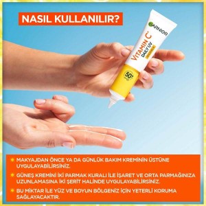 Garnier C Vitamini Parlak Günlük UV Korumalı Güneş Yüz Kremi Görünmez Doku SPF50+ 40 Ml - 10