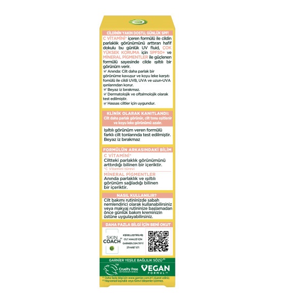 Garnier C Vitamini Parlak Günlük UV Korumalı Güneş Yüz Kremi Işıltılı Doku SPF50+ 40 Ml - 4