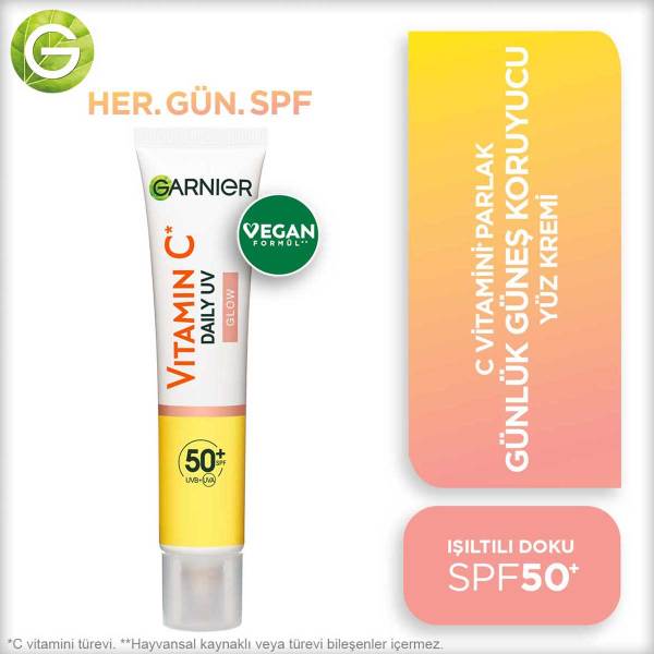 Garnier C Vitamini Parlak Günlük UV Korumalı Güneş Yüz Kremi Işıltılı Doku SPF50+ 40 Ml - 5