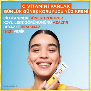 Garnier C Vitamini Parlak Günlük UV Korumalı Güneş Yüz Kremi Işıltılı Doku SPF50+ 40 Ml - 7