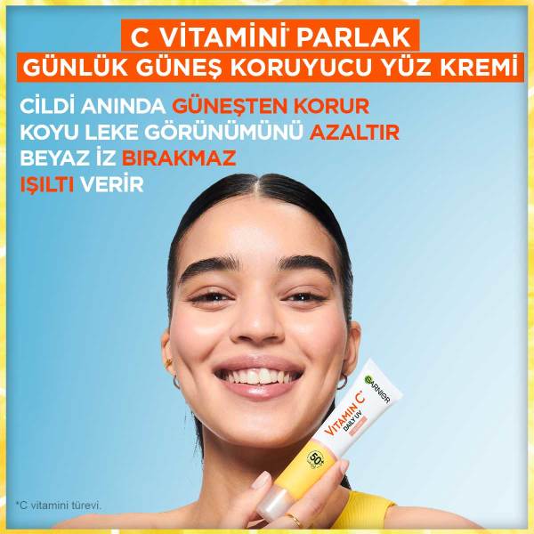 Garnier C Vitamini Parlak Günlük UV Korumalı Güneş Yüz Kremi Işıltılı Doku SPF50+ 40 Ml - 7