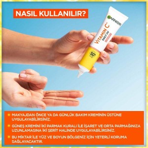 Garnier C Vitamini Parlak Günlük UV Korumalı Güneş Yüz Kremi Işıltılı Doku SPF50+ 40 Ml - 10