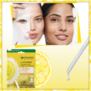 Garnier C Vitamini Parlaklık Verici Kağıt Yüz Maskesi - 5