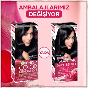 Garnier Çarpıcı Renkler Saç Boyası 1 Ekstra Yoğun Siyah - 4