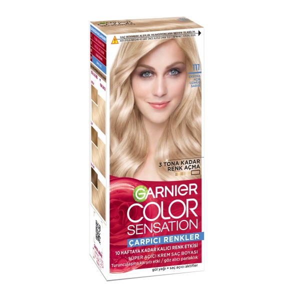 Garnier Çarpıcı Renkler Saç Boyası 111 Ekstra Açık Gümüş Sarısı - 1