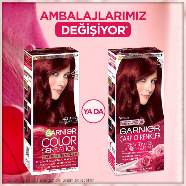 Garnier Çarpıcı Renkler Saç Boyası 5.62 Parlak Lal Kızılı - 4