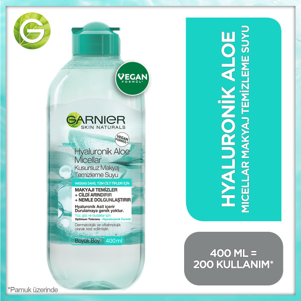 Garnier Micellar Hyaluronik Aloe Kusursuz Makyaj Temizleme Suyu 400 Ml - 3