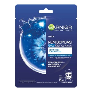 Garnier Nem Bombası Gece Kağıt Yüz Maskesi - Garnier Cilt