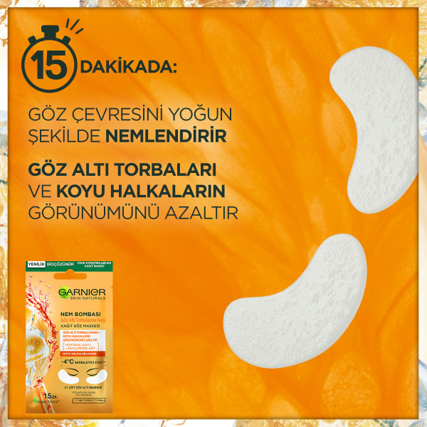 Garnier Nem Bombası Göz Altı Torbalarına Karşı Kağıt Göz Maskesi - 3