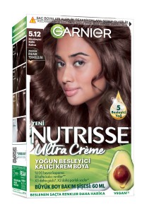 Garnier Nutrisse Ultra Creme 5.12 Büyüleyici Küllü Kahve 