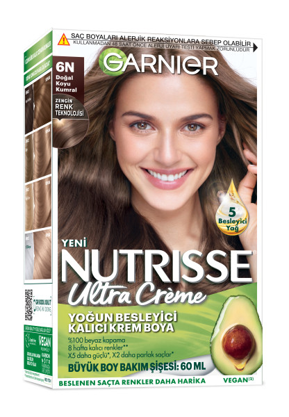 Garnier Nutrisse Ultra Creme 6N Doğal Koyu Kumral - 1