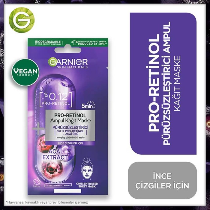 Garnier Pro-Retinol Ampoule Maske 19 Gr - 2