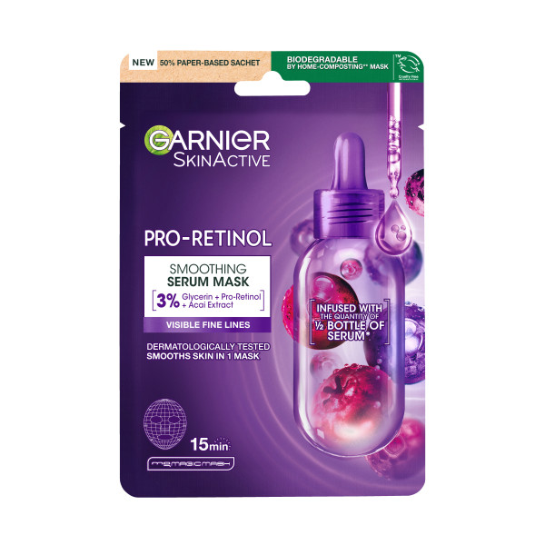 Garnier Pro-Retinol Smoothing Serum Maske 22 Gr - 1