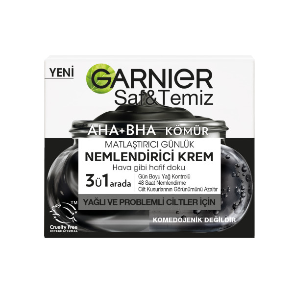 Garnier Saf ve Temiz Kömür Matlaştırıcı Günlük Nemlendirici Krem 50 Ml - 3