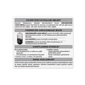 Garnier Saf ve Temiz Kömür Matlaştırıcı Günlük Nemlendirici Krem 50 Ml - 4
