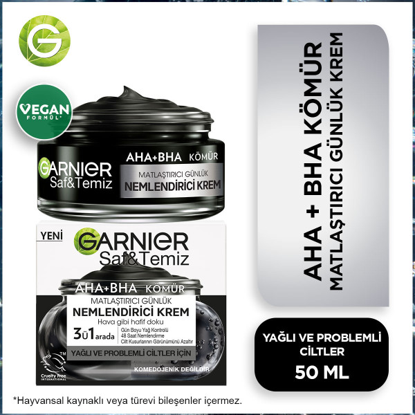 Garnier Saf ve Temiz Kömür Matlaştırıcı Günlük Nemlendirici Krem 50 Ml - 5