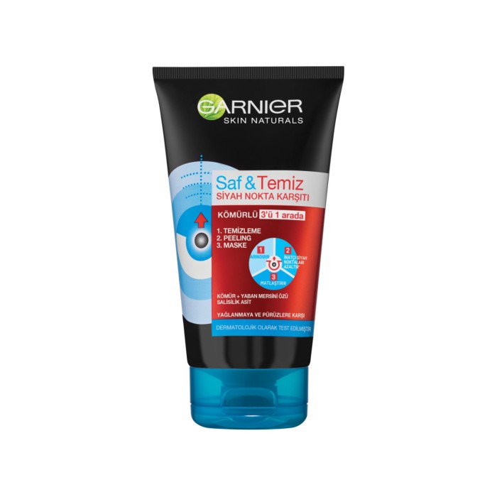 Garnier Saf&Temiz Siyah Nokta Karşıtı Kömürlü 3'ü 1 Arada 150 Ml - 1