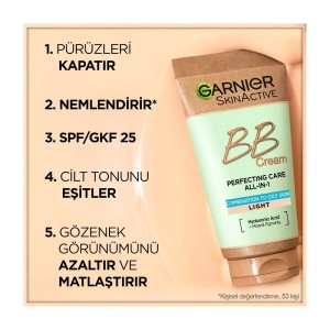 Garnier Skin Karma Yağlı Ciltler için Hyaluronik Aloe BB Krem Açık Ton 40 Ml - 4