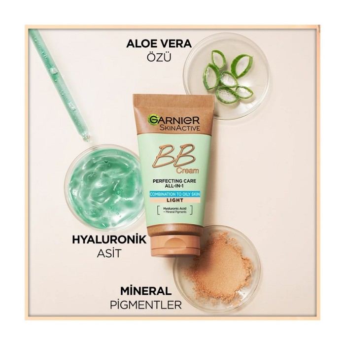 Garnier Skin Karma Yağlı Ciltler için Hyaluronik Aloe BB Krem Açık Ton 40 Ml - 6
