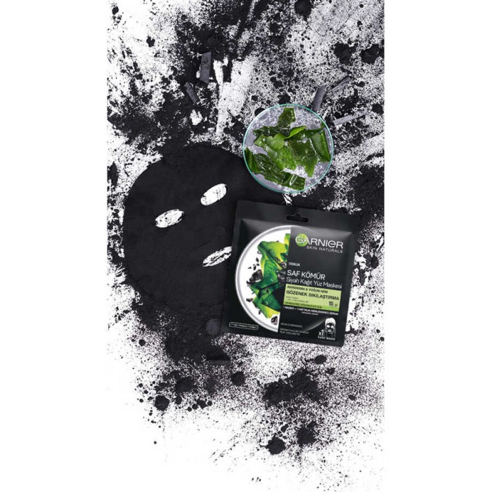 Garnier Skin Naturals Kömürlü Kağıt Yüz Maskesi Siyah Yosun - 5