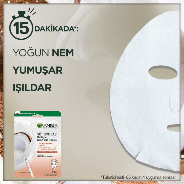 Garnier Süt Bombası Besleyici Kağıt Yüz Maskesi - 3