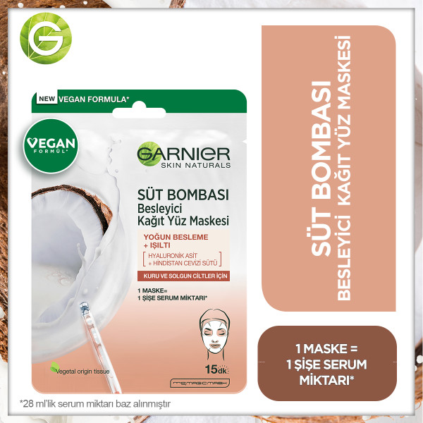 Garnier Süt Bombası Besleyici Kağıt Yüz Maskesi - 2