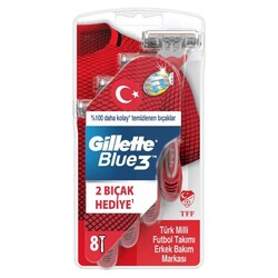 Gillette - Gillette Blue 3 Milli Takım Özel Tıraş Bıçağı 8'li