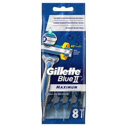 Gillette Blue II Excel Maximum Hassas Kullan At Tıraş Bıçağı 8'li - Gillette