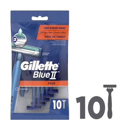 Gillette Blue II Plus Kullan At Tıraş Bıçağı 10'lu - 2