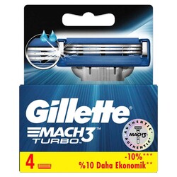 Gillette - Gillette Mach3 Turbo Yedek Tıraş Bıçağı 4'lü