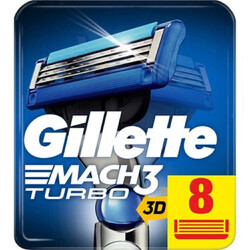 Gillette - Gillette Mach3 Turbo Yedek Tıraş Bıçağı 8'li