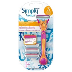 Gillette Simply Venus 3 Tıraş Makinesi + 3 Yedek Tıraş Bıçağı - Gillette