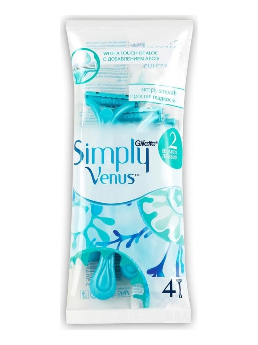 Gillette Venüs Simply 2 Kullan At Tıraş Bıçağı 4'lü - 1