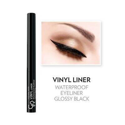 Golden Rose Vinyl Waterproof Glossy Eyeliner Black - 2