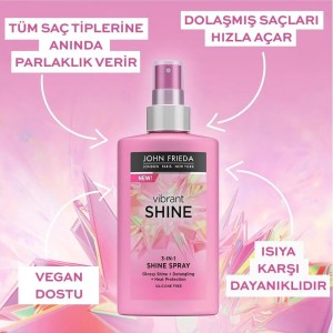John Frieda Vibrant Shine 3'ü 1 Arada Saç Spreyi 150 Ml - 2