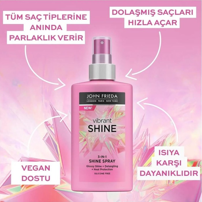 John Frieda Vibrant Shine 3'ü 1 Arada Saç Spreyi 150 Ml - 2