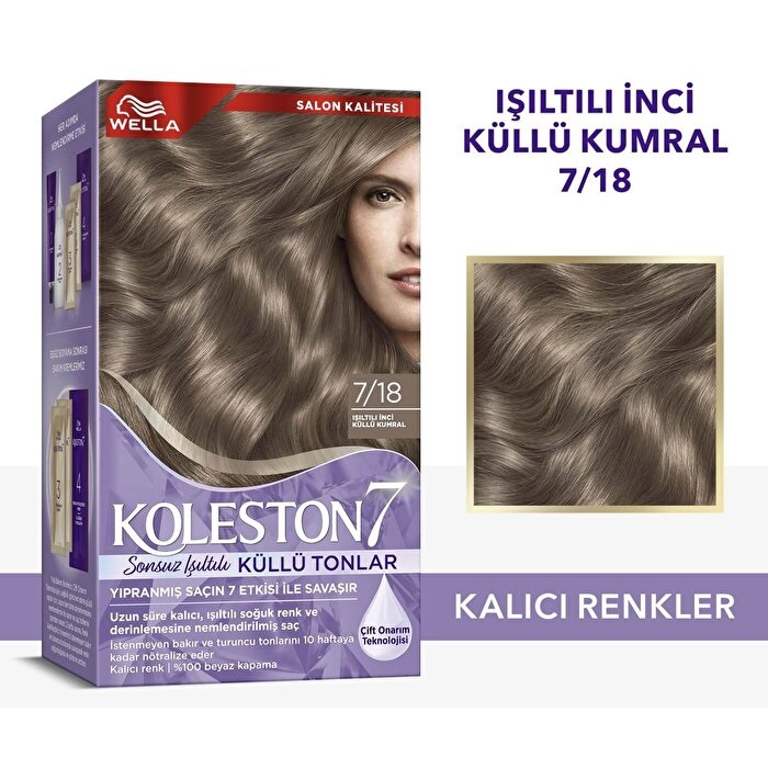 Koleston Supreme İnci Küllü Kumral 7/18 Saç Boyası - 2
