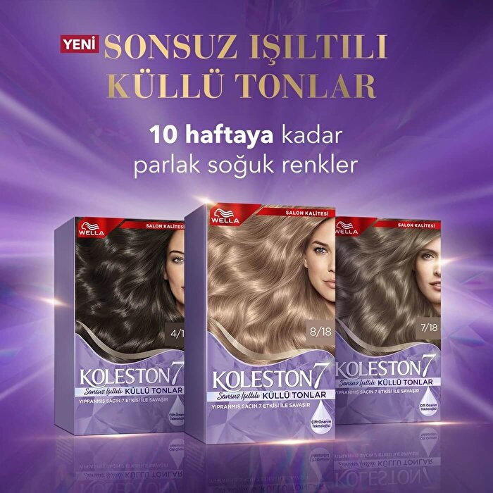 Koleston Supreme İnci Küllü Kumral 7/18 Saç Boyası - 4