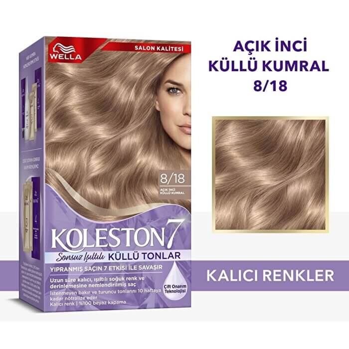 Koleston Supreme İnci Küllü Kumral 8/18 Saç Boyası - 2