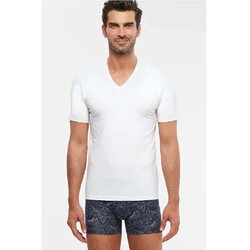 Kom - Kom Antonio V Yaka T Shirt Beyaz M