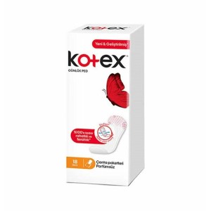 Kotex İnce Günlük Ped Parfümsüz 18'li - Kotex