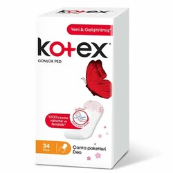 Kotex - Kotex Lightdays Günlük Ped Eko Parfümlü 34'lü